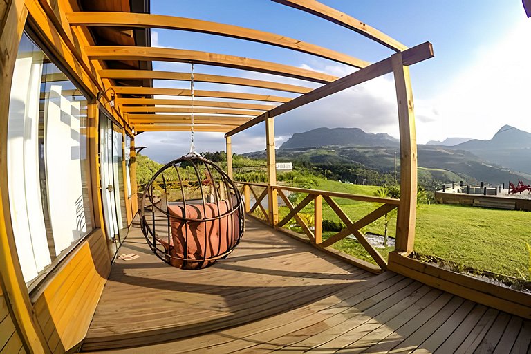 Chalé com hidro e sala jogos na Serra Catarinense.